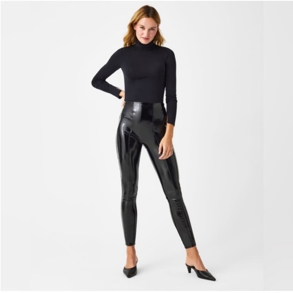 SPANX Patent Leather Leggings - Picture 1 of 10